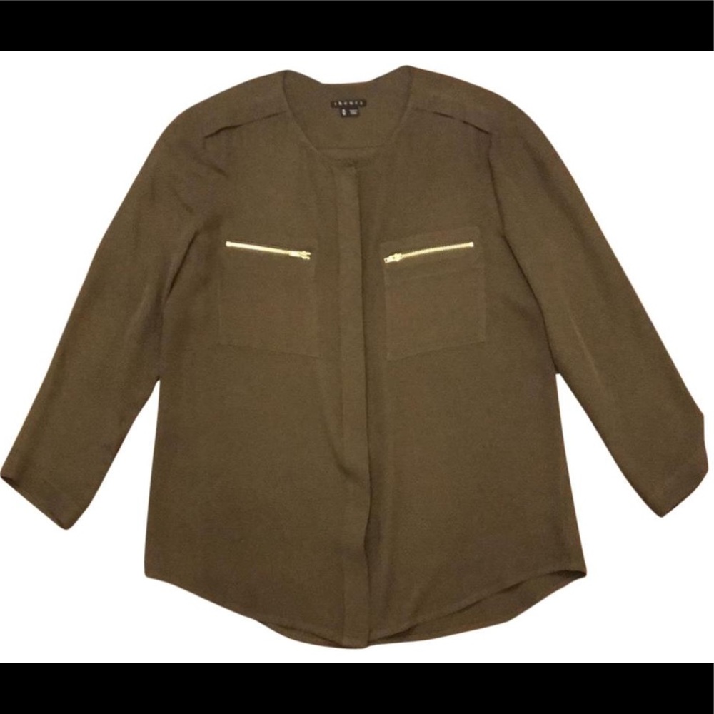 Theory 100% Silk Button Down